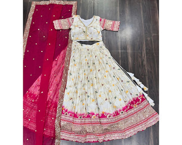 Red Colour Viscose Jacquard Lehenga Choli