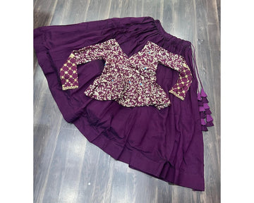 Fox Georgette with Jacket Multi Color Embroidery Work Lehenga Choli