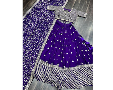 Womens New Stylish party wear lehenga