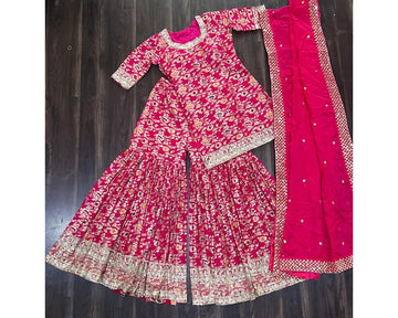 women Ethnic set / rakhi gift for women / special rakhi gift / designer ethnic set / kurta sharara with dupatta set / festival wear for women