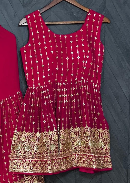 women Ethnic set / rakhi gift for women / special rakhi gift / designer ethnic set / kurta sharara with dupatta set / festival wear for women