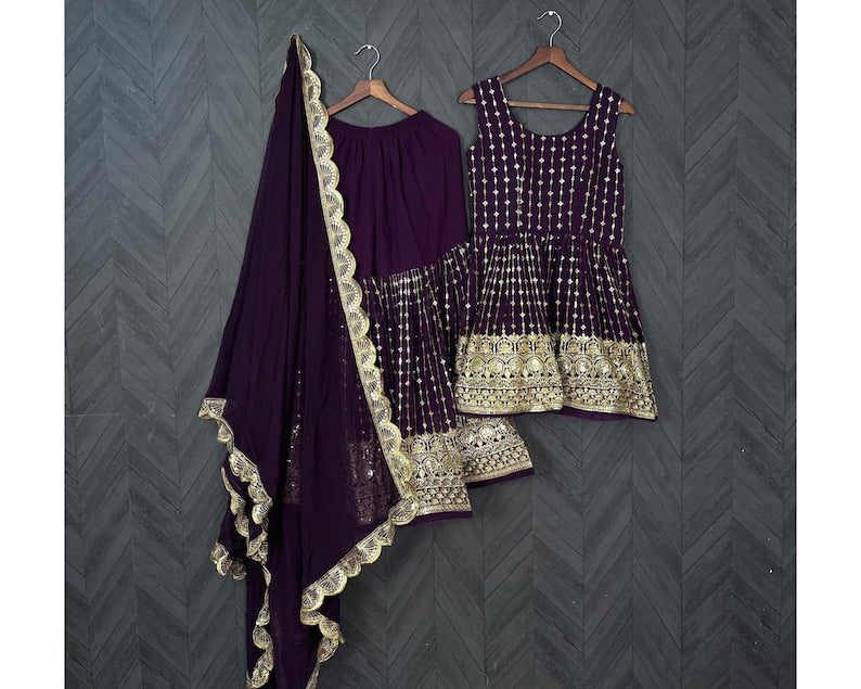 Party Wear Look Top, Dhoti Salwar and Dupatta