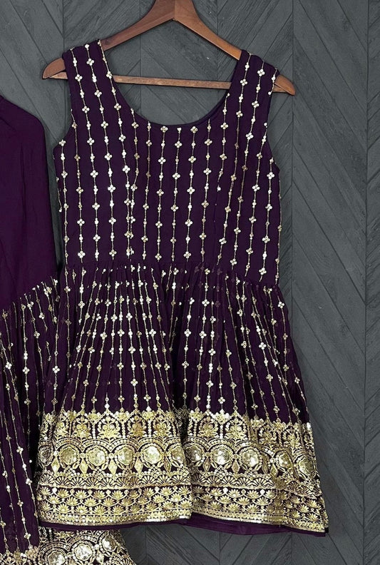 Party Wear Look Top, Dhoti Salwar and Dupatta