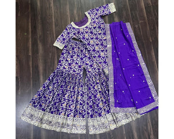 Party Wear Look Top, Dhoti Salwar and Dupatta