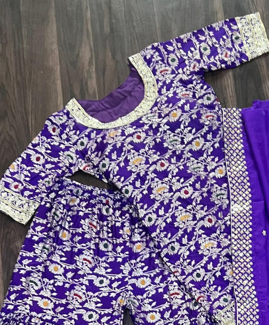 Party Wear Look Top, Dhoti Salwar and Dupatta