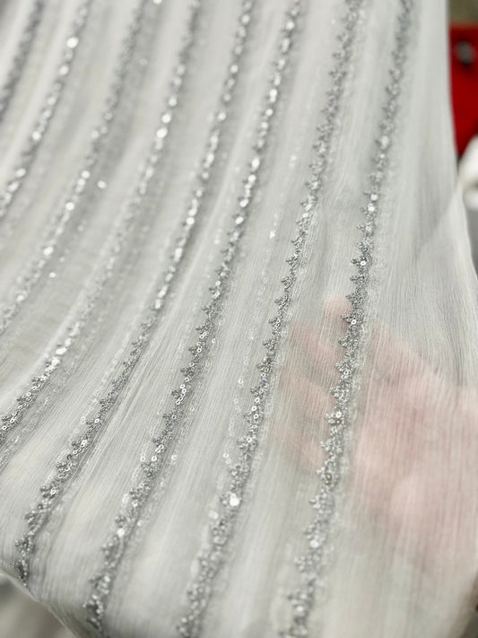 Angel (Mirror) with Three Layer Mirror on Border Net Dupatta