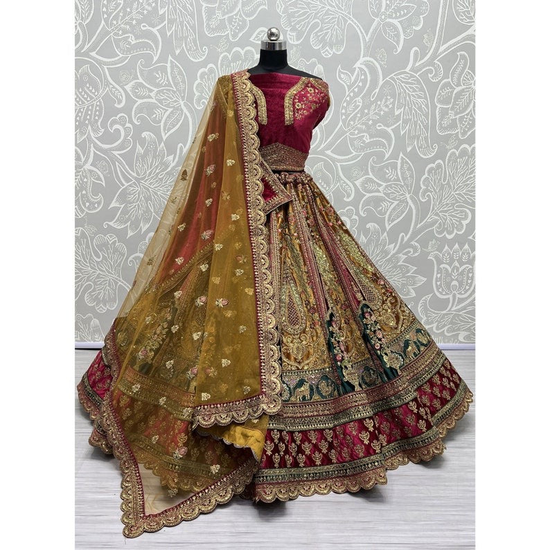 Georgette Net Exclusive Designer Sangeet Wear Lehenga Cholis Collection