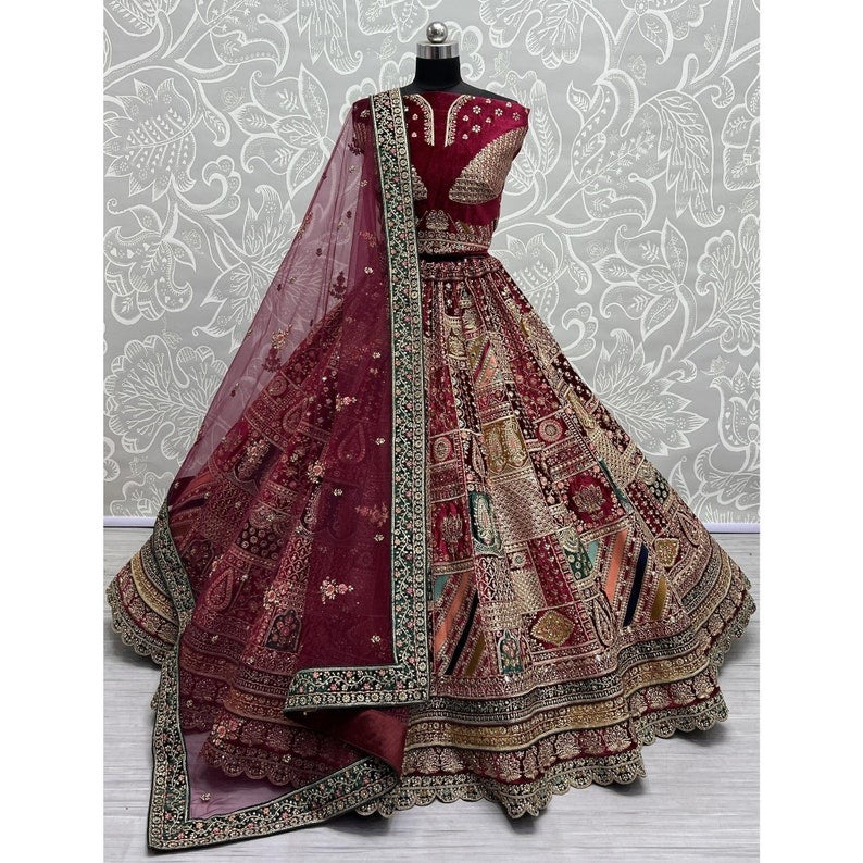 Georgette Net Exclusive Designer Sangeet Wear Lehenga Cholis Collection