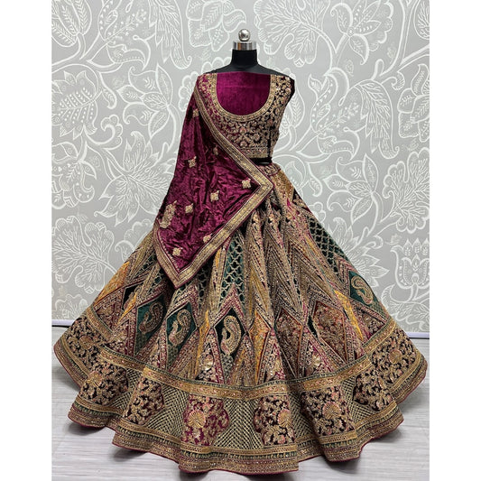Wonderful Dark Grey Soft Net Base Flared Sequin Work Lehenga Choli