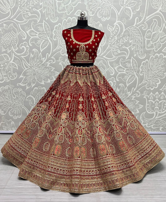 Self Design Semi Stitched Lehenga Choli