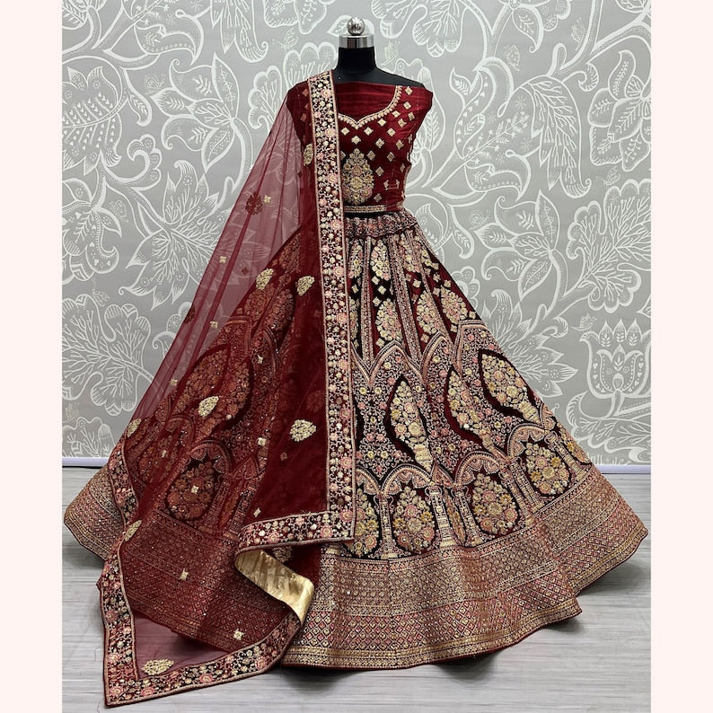 Embroidered Net Party Wear Lehenga Choli