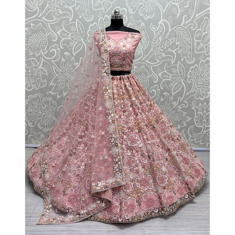 Beautiful Designer Heavy Net with Sequence Lehenga Choli