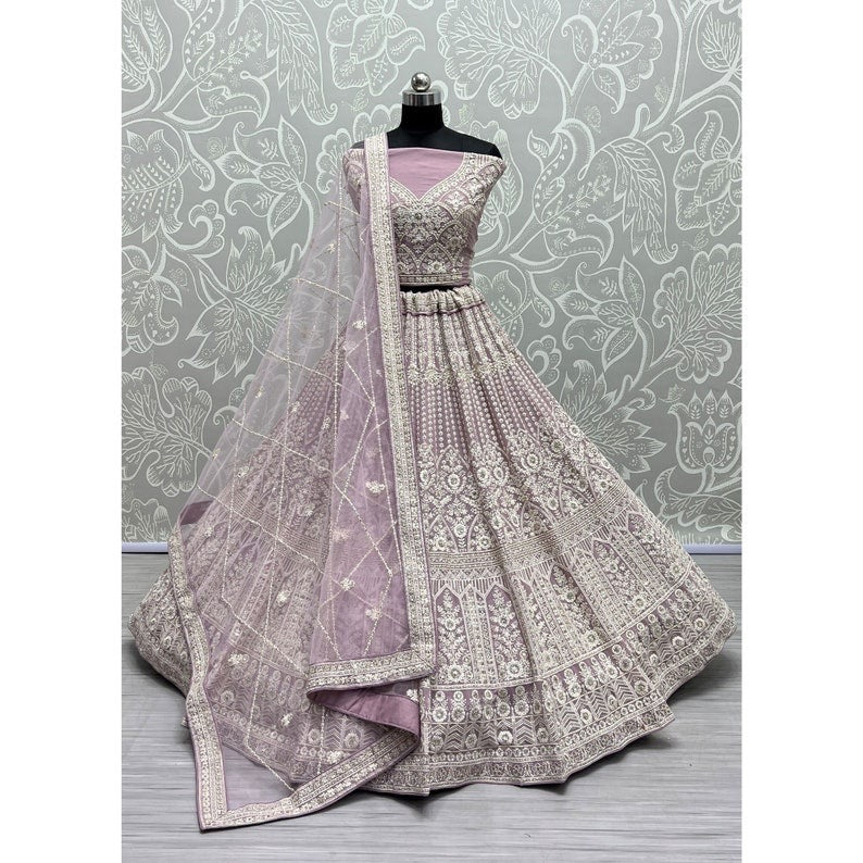 Steel Golden Colour Lehenga Choli with Net Dupatta