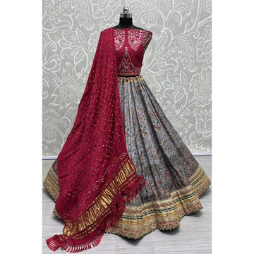 Adorable Sequins Net White Trendy Lehenga Choli