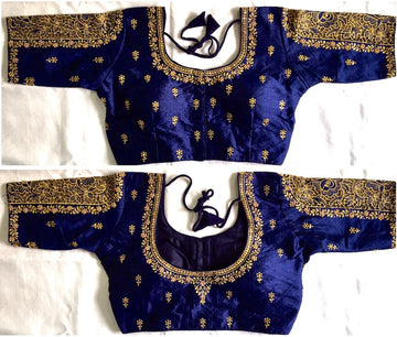 Fentam Silk with Hand Work Zari and Thread Work Ready Made Blouse