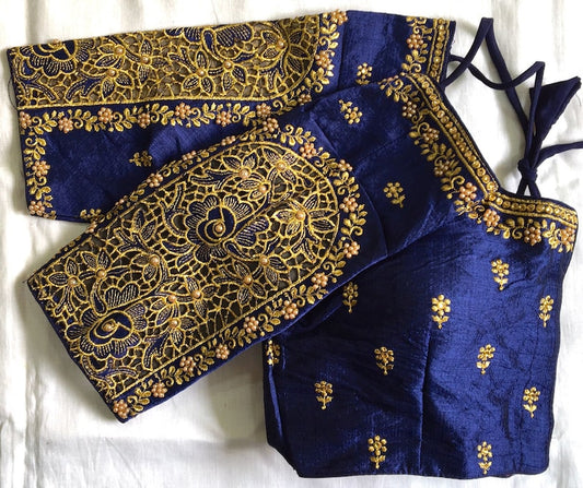 Fentam Silk with Hand Work Zari and Thread Work Ready Made Blouse