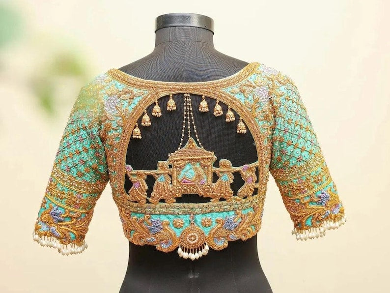 zardosi work maggam handwork Readymade Blouse