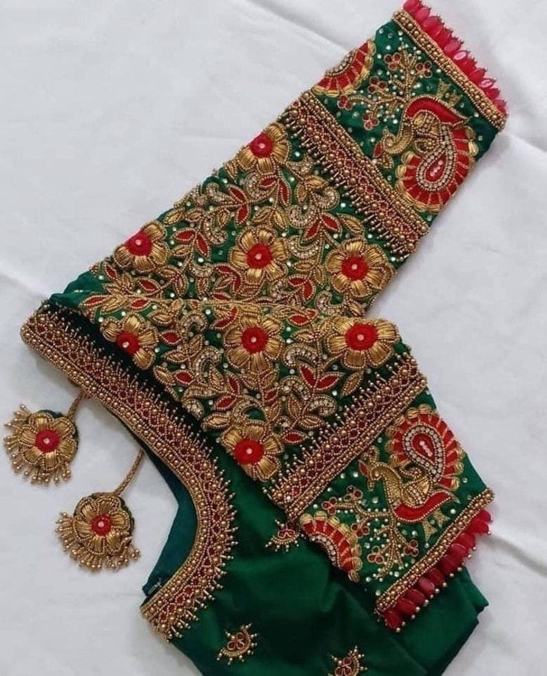 Gold Jardosi Work Blouse