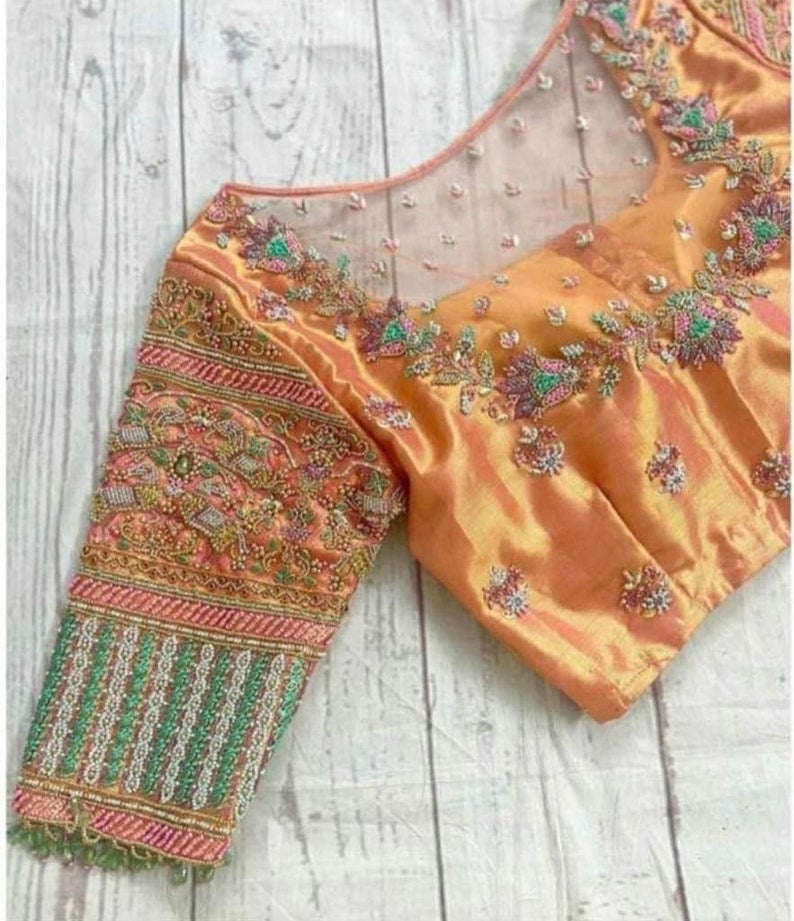 Gold Jardosi Work Blouse