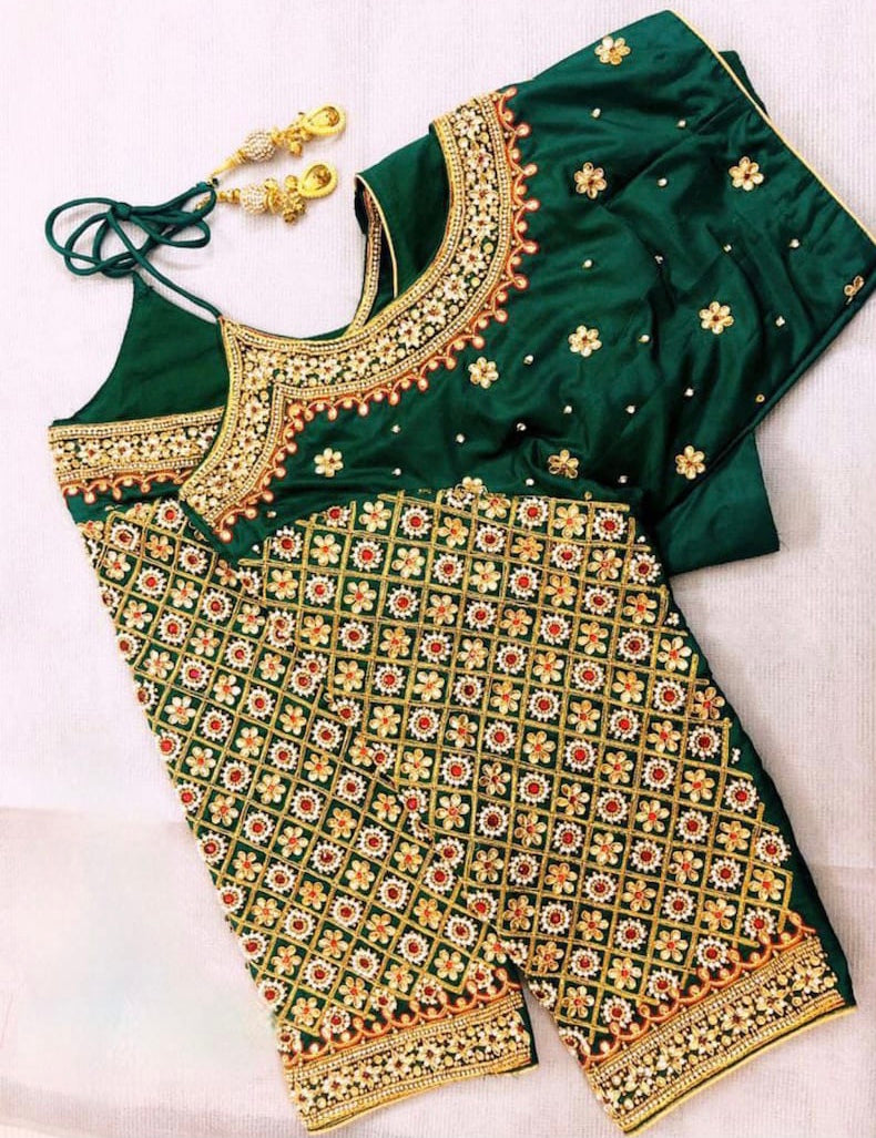 zardosi Work maggam hand made work Blouse