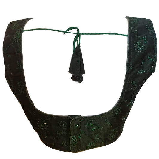 Crop Top, Two Tone, Thread & Diamond work, Boutique Wedding Designer Partywear Saree blouse