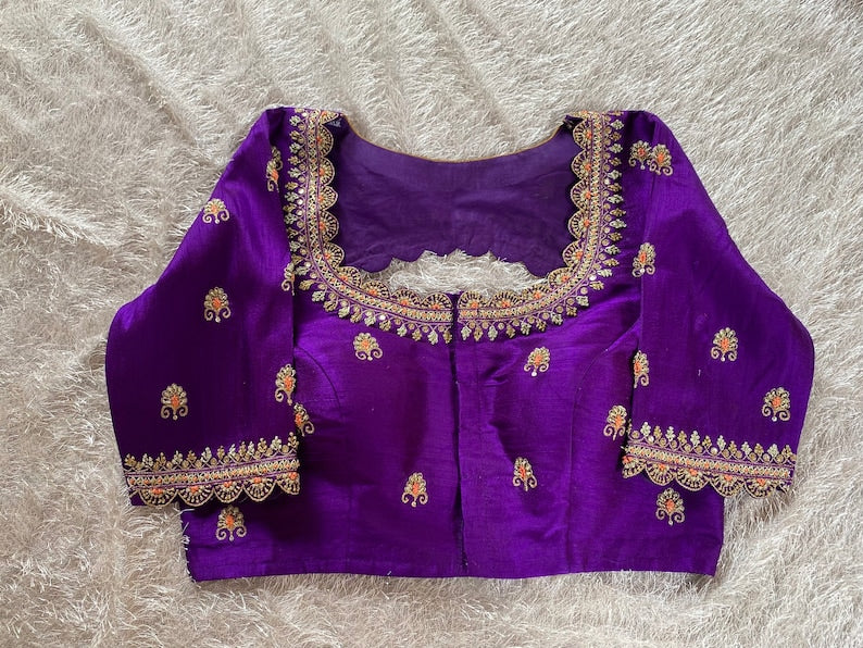 Purple Zardosi Blouse