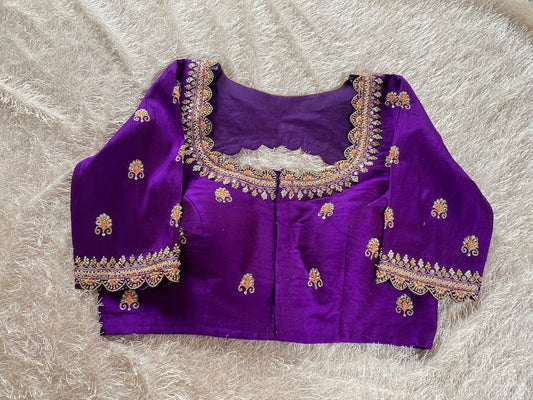 Purple Zardosi Blouse