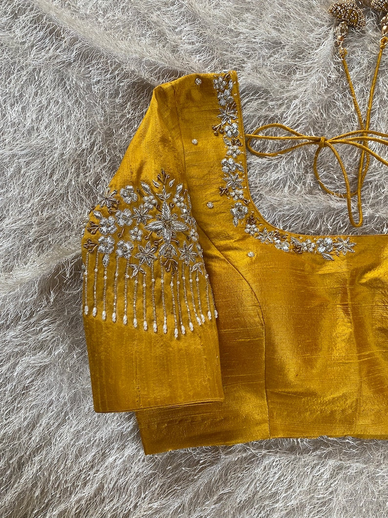 Mustard Yellow Embroidered Blouse
