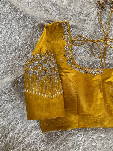 Mustard Yellow Embroidered Blouse