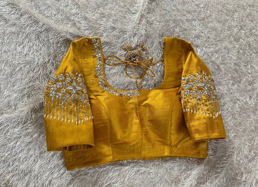 Mustard Yellow Embroidered Blouse