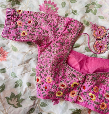 Pure Silk Hand Embroidery Bridal Blouse