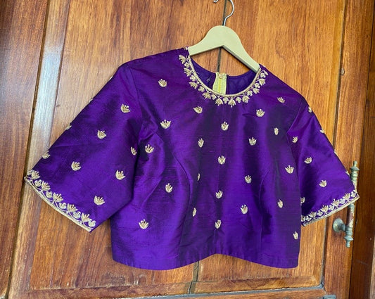 Pure Silk Hand Embroidery Blouse