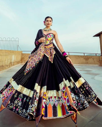 Black Lehenga Choli with Dupatta