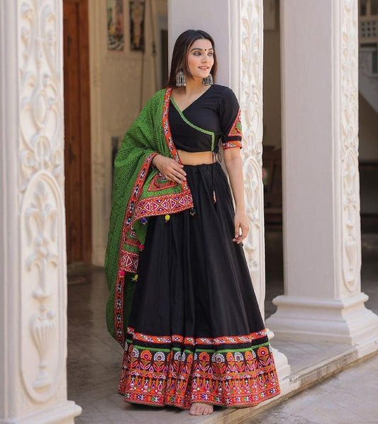 Black You Most Trending Heavy Flair Navratri Chaniya Choli