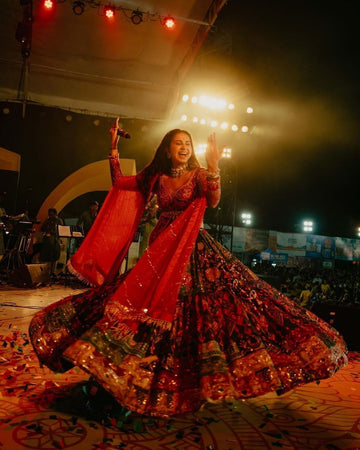 Present New Kinjal Dave Multicolor Lehenga Choli