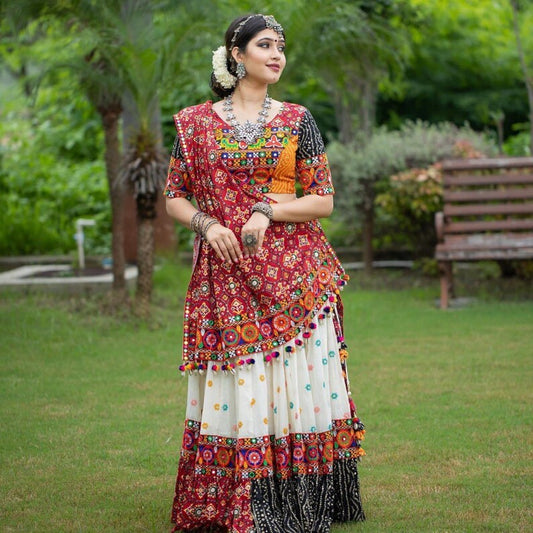 Navratri Special Cotton Lehenga in Multi Color