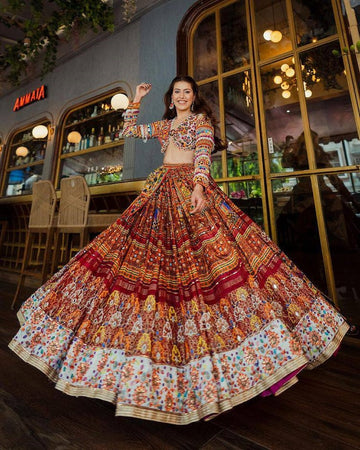 Beautiful Heavy Butter Silk Navratri Lehenga Choli