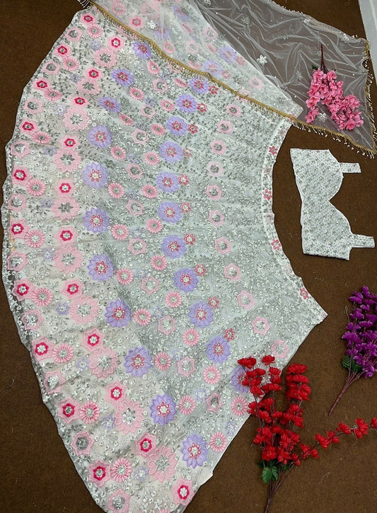 Ananya pandey stone embedded floral lehenga choli