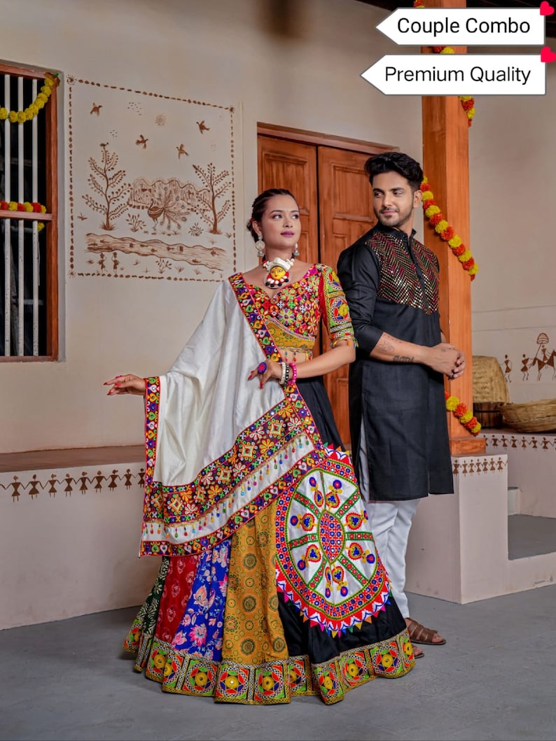 Couple Special Navratri Wear Multi Color Combo Collection