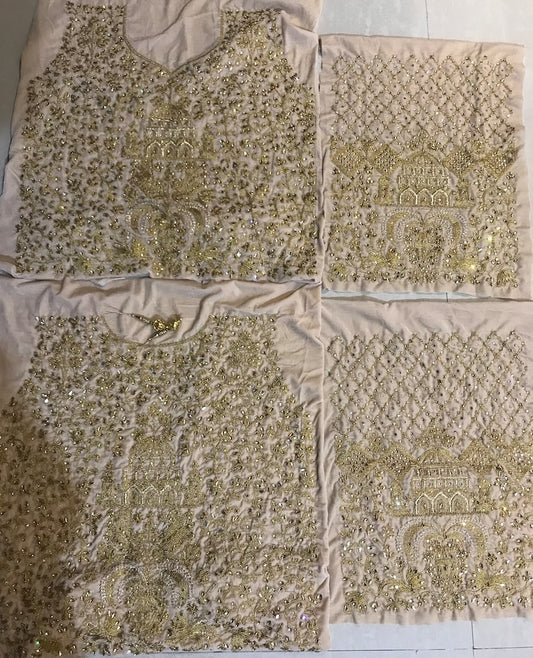 Golden Bridal Anarkali Lehenga