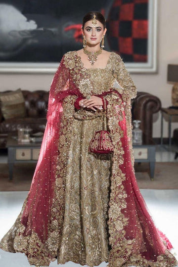 Golden Beauty Wedding Bridal Lehenga