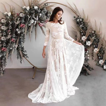 Boho Long Sleeve Wedding Dress