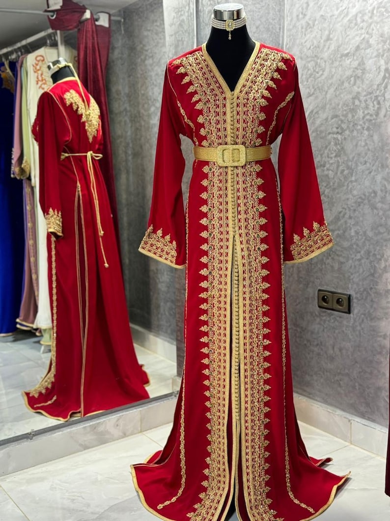 Red Authentic Moroccan Caftan
