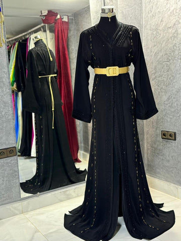 Black Authentic Moroccan Caftan Dress