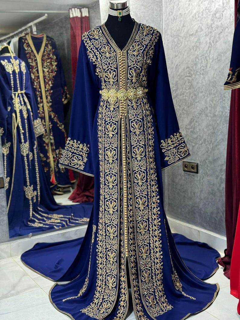 Royal Blue Moroccan Caftan