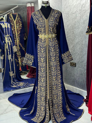 Royal Blue Moroccan Caftan