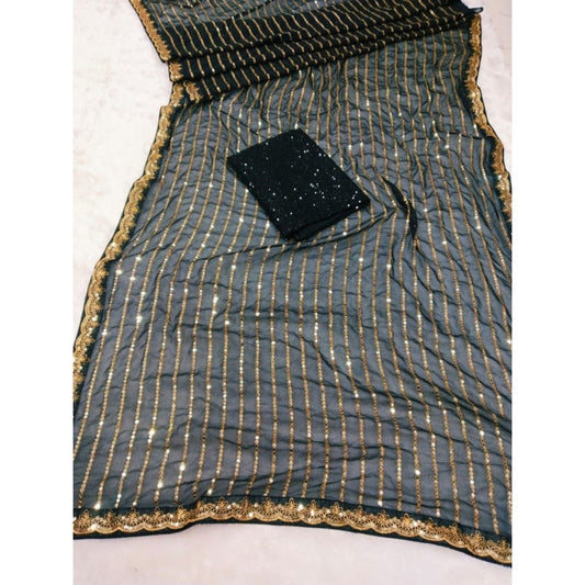 Embroidery Designer Georgette Party Wear Saree