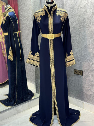 Royal Blue Moroccan Caftan Dress