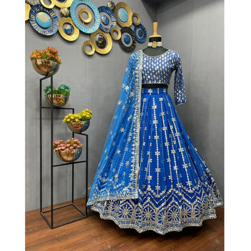 Georgette Machine Designer Lehenga Choli