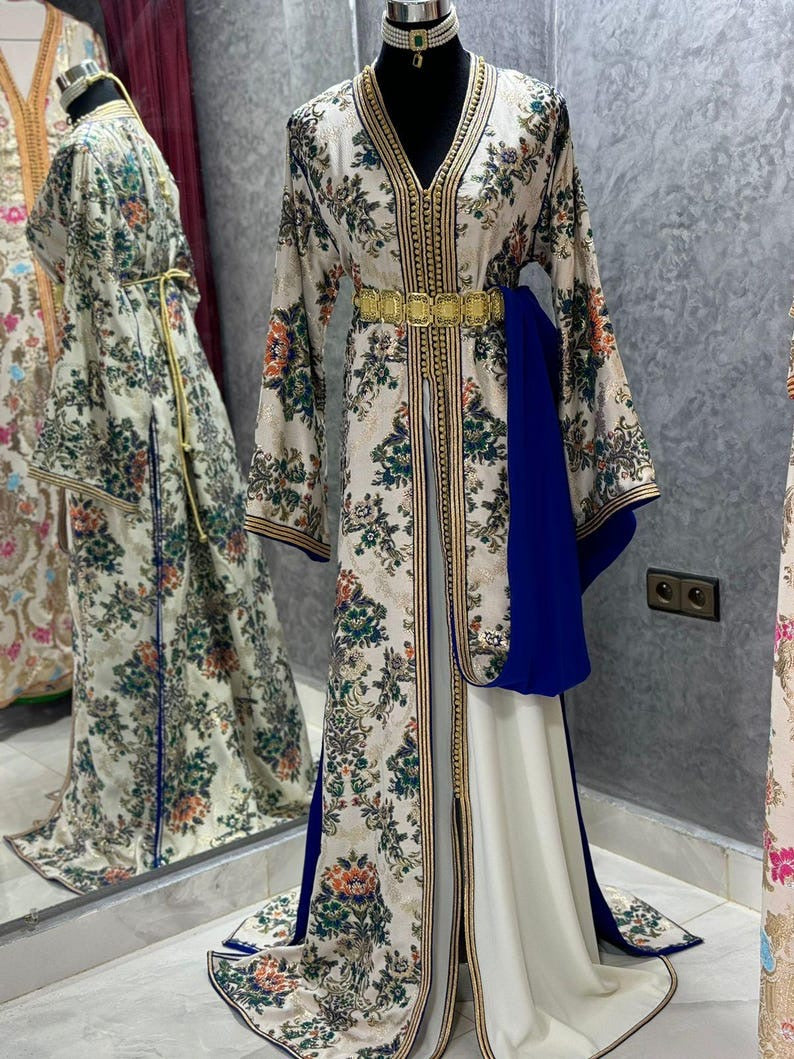 Authentic Moroccan White Caftan Dress